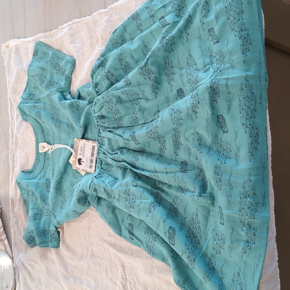 Kate Quinn hazel twirl dress | gone fishing | organic cotton interlock - Picture 3 of 3